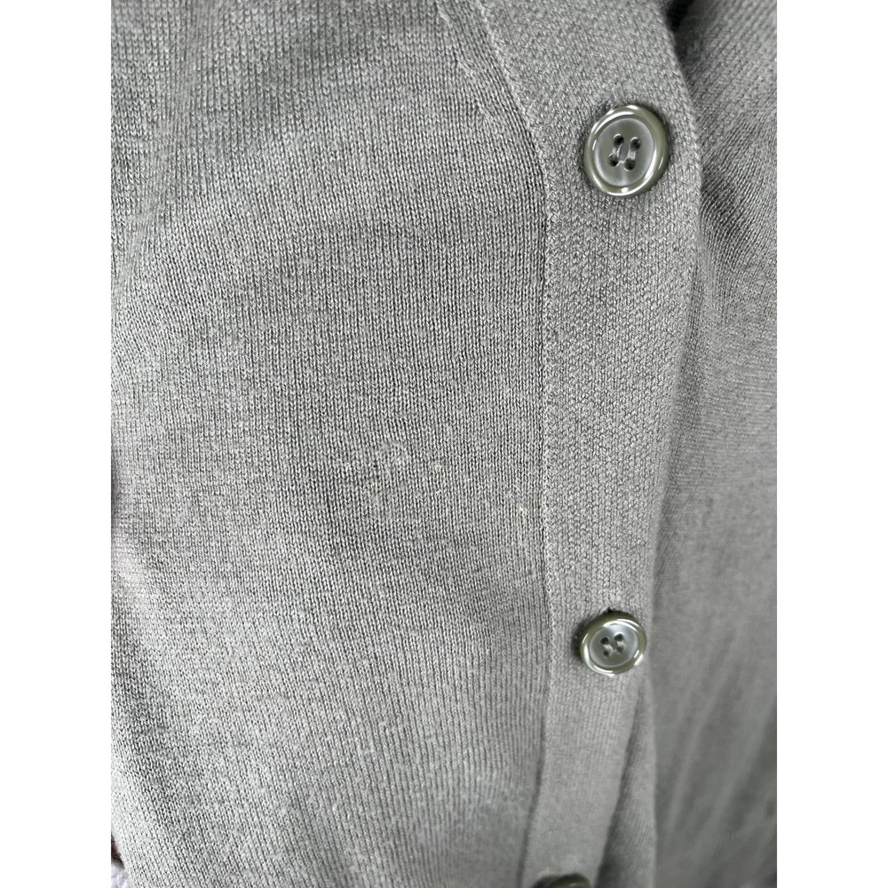 Banana Republic Cotton Viscose V-Neck Cardigan Lightweight Sweater Sage Green LG - Picture 6 of 7
